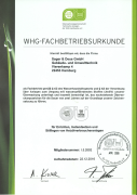 WHG-Fachbetriebsurkunde